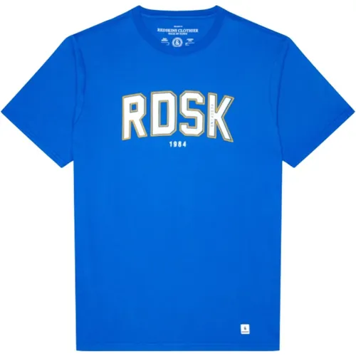 Bedrucktes Logo T-Shirt - Blau , Herren, Größe: 2XL - Redskins - Modalova