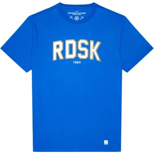 Bedrucktes Logo T-Shirt - Blau , Herren, Größe: M - Redskins - Modalova