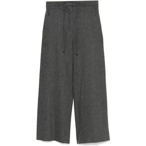 Flannel Straight Leg Pants , female, Sizes: M, XS, 2XS, S, L - Max Mara - Modalova