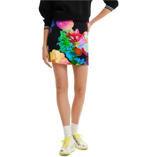 Floral Cotton Skirt , female, Sizes: M - Desigual - Modalova