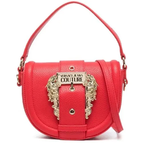 Rote Damenhandtasche mit Logoschnalle - Versace Jeans Couture - Modalova
