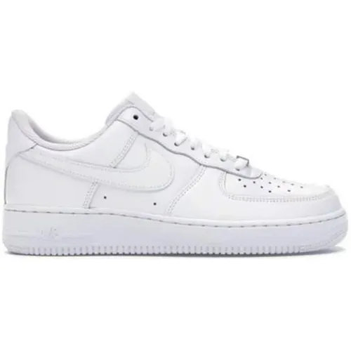 Weiße Ledersneakers Air Force 1 '07 , Herren, Größe: 38 1/2 EU - Nike - Modalova