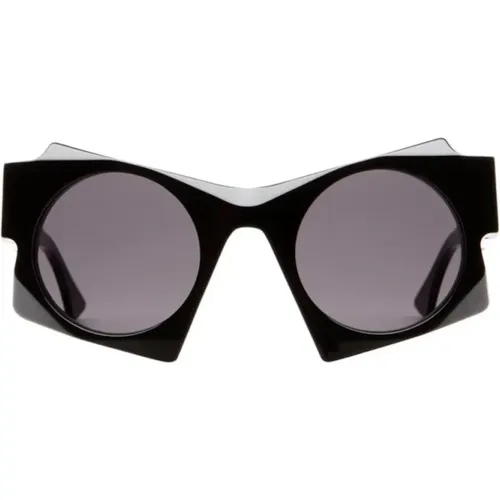 Schwarze Shine Masken Sonnenbrille - Kuboraum - Modalova