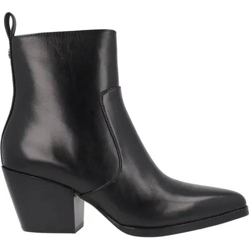 Schwarze Leder Texanische Stil Stiefeletten - Michael Kors - Modalova