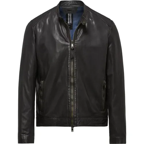 Roy Leather Jacket , male, Sizes: 2XL, 3XL, M - BomBoogie - Modalova
