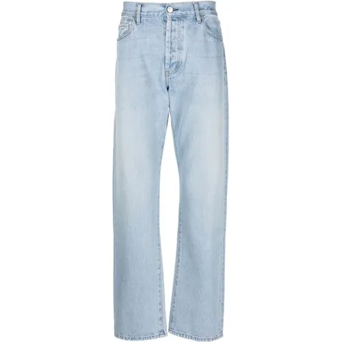 Blaue Logo-Patch Straight-Leg Jeans , Herren, Größe: W30 - Aries - Modalova