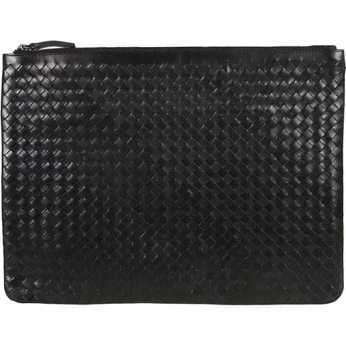 Leather Clutch Bag , female, Sizes: ONE SIZE - Dragon Diffusion - Modalova