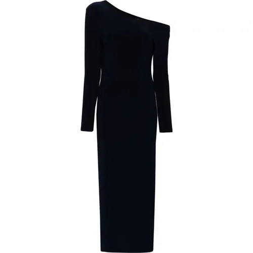 Navyblaues One-Shoulder Maxikleid , Damen, Größe: XS - Norma Kamali - Modalova