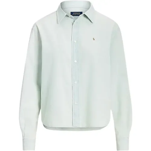 Langarm Vorne Hemd , Damen, Größe: XL - Polo Ralph Lauren - Modalova