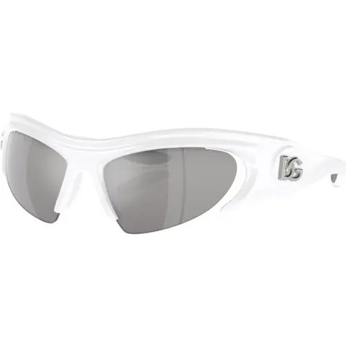 Weiße Sonnenbrille mit Original-Etui , unisex, Größe: 58 MM - Dolce & Gabbana - Modalova