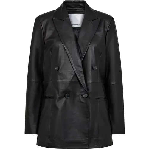 Leder Oversize Blazer , Damen, Größe: M - Co'Couture - Modalova