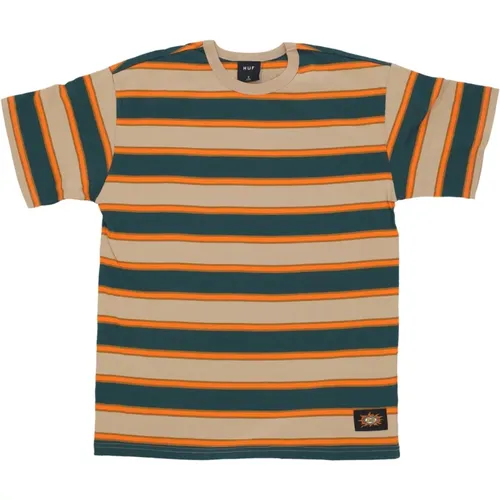 Striped Knit T-Shirt , male, Sizes: L, S, XL, M - HUF - Modalova