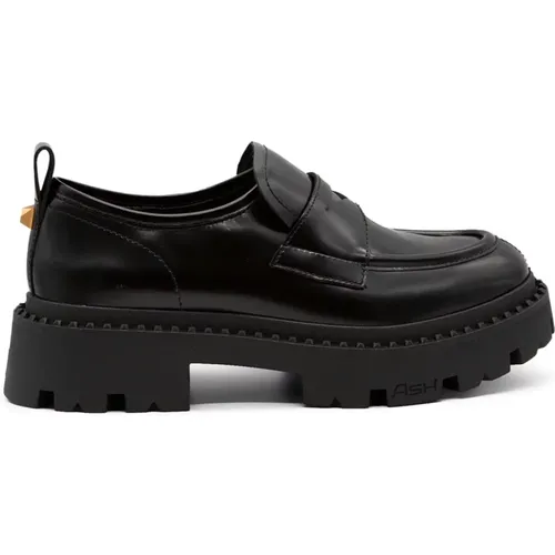 Genial Stud Leather Moccasin , female, Sizes: 3 UK, 6 UK, 8 UK, 7 UK, 5 UK - Ash - Modalova