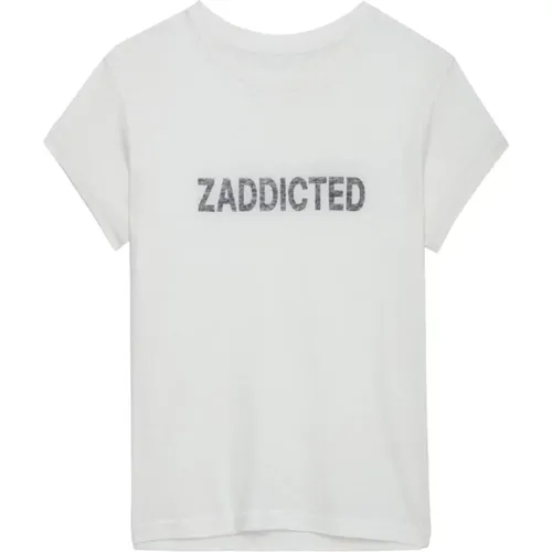 Weiße T-Shirts und Polos Kollektion , Damen, Größe: M - Zadig & Voltaire - Modalova