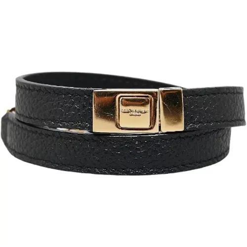 Pre-owned Leather bracelets , female, Sizes: ONE SIZE - Yves Saint Laurent Vintage - Modalova