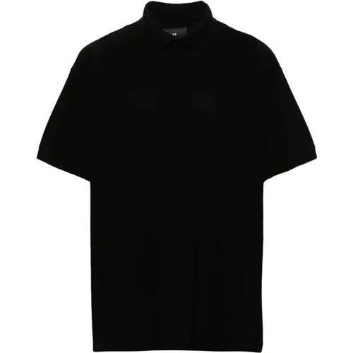 Schwarzes Polo-Shirt mit Logo-Print - Y-3 - Modalova