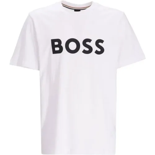 Herren Weißes T-Shirt Tiburt Modell 50495742 , Herren, Größe: L - Hugo Boss - Modalova
