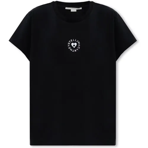 T-Shirt mit Logo , Damen, Größe: M - Stella Mccartney - Modalova