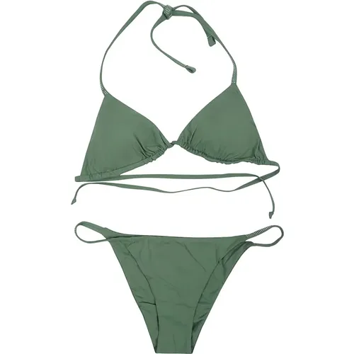 Cactus Triangle Swimsuit + Slip Barrette , female, Sizes: M, XS, S - Fisico - Modalova