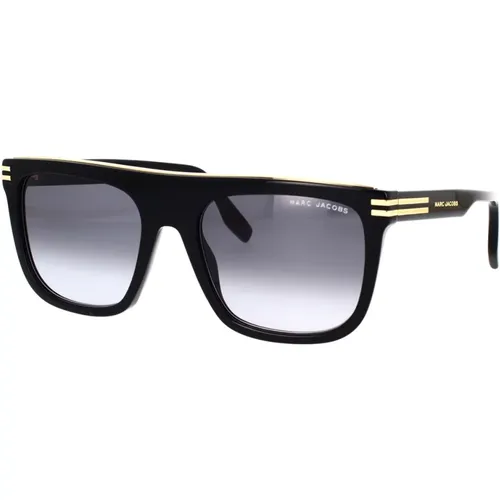 Stylish Sunglasses with Square Profile and Metal Detail , unisex, Sizes: 56 MM - Marc Jacobs - Modalova