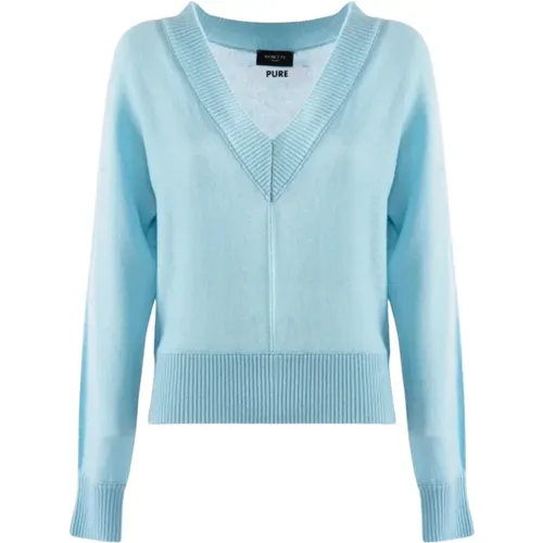 Kaschmir V-Ausschnitt Pullover , Damen, Größe: M - Nenette - Modalova