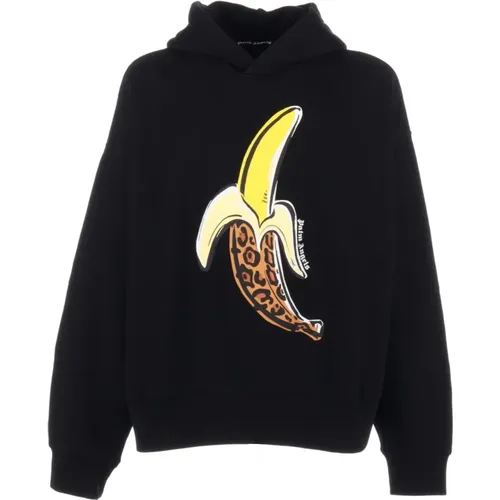 Oversize Baumwollhoodie mit Logodruck , Herren, Größe: M - Palm Angels - Modalova