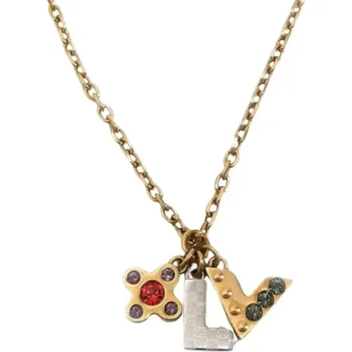 Pre-owned Metal necklaces , female, Sizes: ONE SIZE - Louis Vuitton Vintage - Modalova