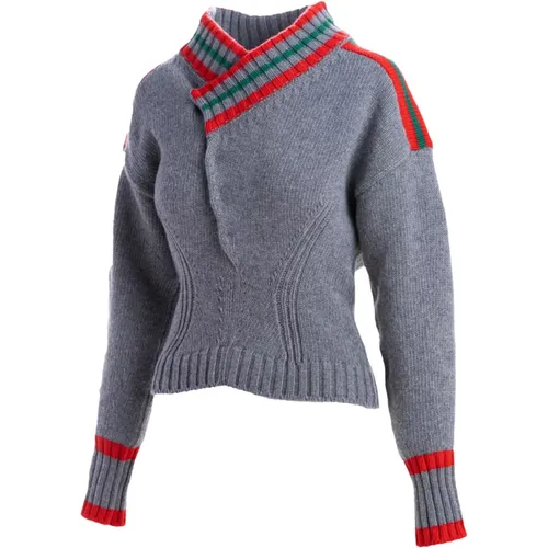 Graue Sweater im klassischen College-Stil , Damen, Größe: S - Philosophy di Lorenzo Serafini - Modalova