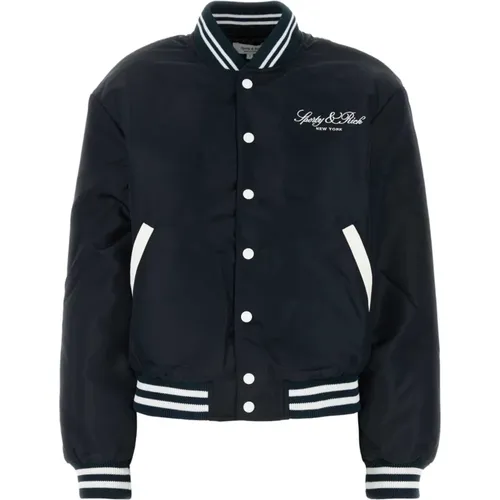 Stilvolle Navy Bomber Jacket - Sporty & Rich - Modalova