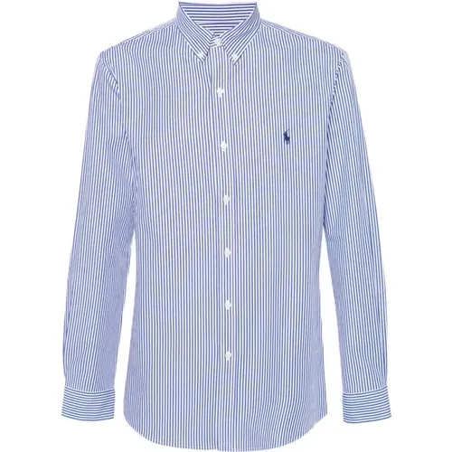 Blaues Button-Down Hemd mit Signatur Pony , Herren, Größe: XL - Polo Ralph Lauren - Modalova