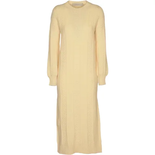 Journey Long Dress with Wool Stripes , female, Sizes: M - Golden Goose - Modalova