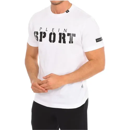 Kurzarm T-Shirt mit Markendruck,T-Shirt mit kurzem Ärmel und Claw-Print,T-Shirt mit kurzen Ärmeln und Claw-Print - Plein Sport - Modalova