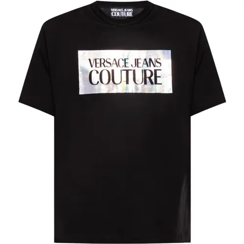 Holographic Logo Tee , male, Sizes: XL, L - Versace Jeans Couture - Modalova