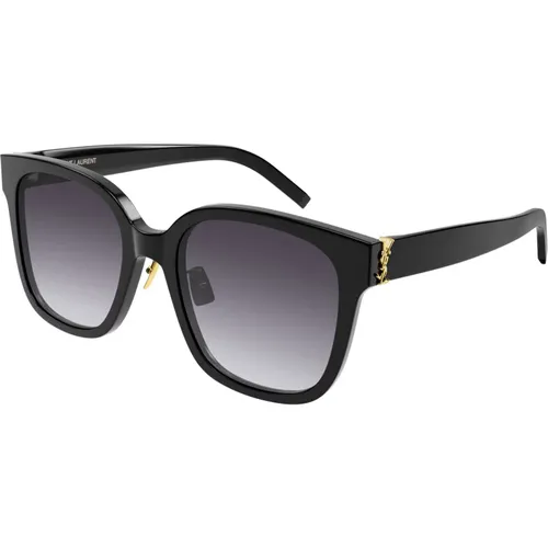 Grey Shaded Sunglasses SL M105/F,Havana/Green Sonnenbrille SL M105/F - Saint Laurent - Modalova