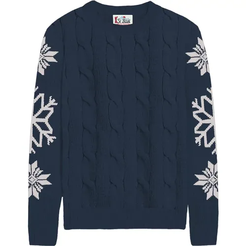Nordic Flake Round Neck Sweater , male, Sizes: XL - MC2 Saint Barth - Modalova