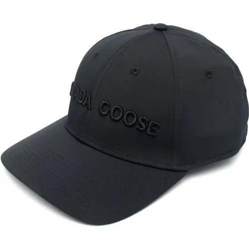 Schwarze Hüte mit Stickerei , Herren, Größe: M - Canada Goose - Modalova