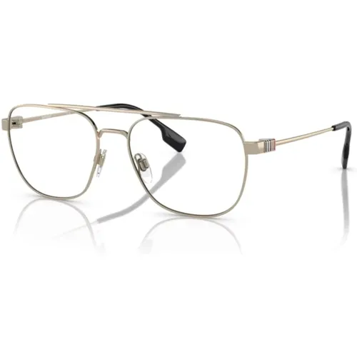 Retro Square Metal Glasses Clear Lenses , male, Sizes: 57 MM - Burberry - Modalova