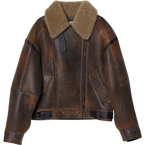 Leder Bikerjacke Acne Studios - Acne Studios - Modalova