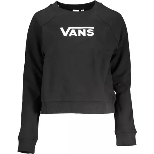 Schwarzer Baumwollpullover mit Logo-Print , Herren, Größe: S - Vans - Modalova