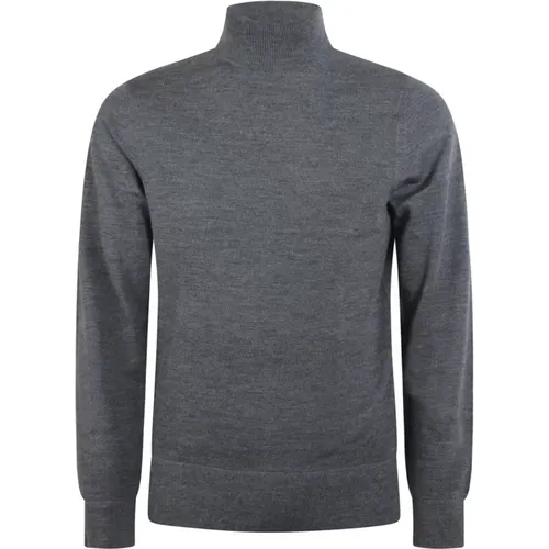 Merino Wool Mock Neck Sweater , male, Sizes: S - Calvin Klein - Modalova