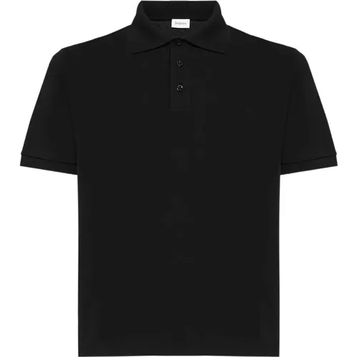 Schwarzes Polo-Shirt mit Cassandre-Logo , Herren, Größe: L - Saint Laurent - Modalova