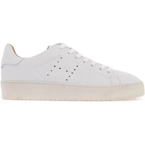 Perforated leather sneakers with H logo , male, Sizes: 6 UK, 4 UK, 5 UK - Hogan - Modalova