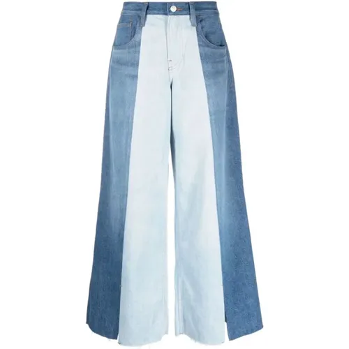 Weite Jeans mit geteilten Nähten , Damen, Größe: W27 - Frame - Modalova