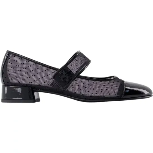 Schwarze synthetische Mary Jane Ballerinas , Damen, Größe: 39 EU - TORY BURCH - Modalova