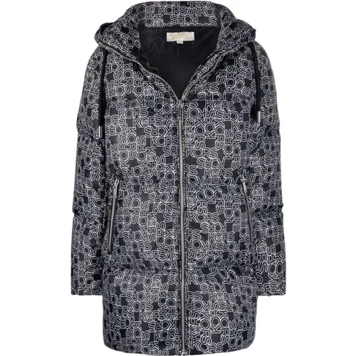 Black Puffer Jacket Casual Style , female, Sizes: L - Michael Kors - Modalova