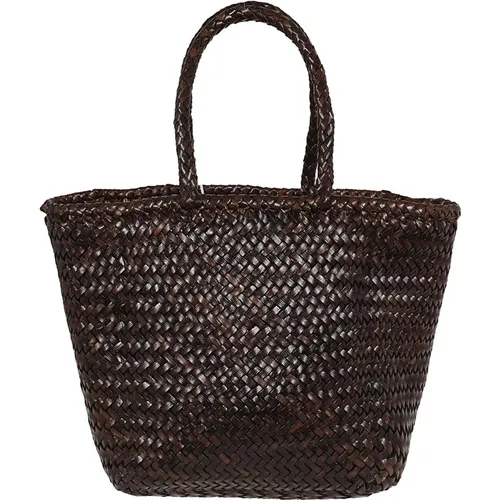 Braune Leder Shopper Tasche - Dragon Diffusion - Modalova