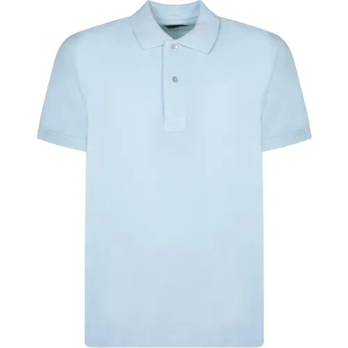 Cotton piquÃ© polo shirt by , male, Sizes: XL, L, 2XL - Tom Ford - Modalova
