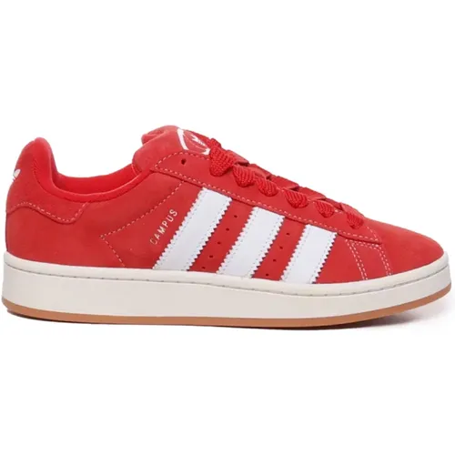 Rote Wildleder-Sneakers mit Logo , Herren, Größe: 42 1/2 EU - adidas Originals - Modalova