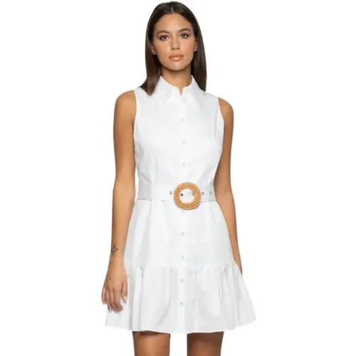 Cotton Dress with Front Buttoning , female, Sizes: L, S, XS, M - Kocca - Modalova