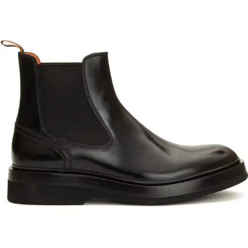 Leather Chelsea Boots , male, Sizes: 8 1/2 UK, 6 1/2 UK, 9 1/2 UK, 7 1/2 UK, 9 UK, 8 UK - Santoni - Modalova